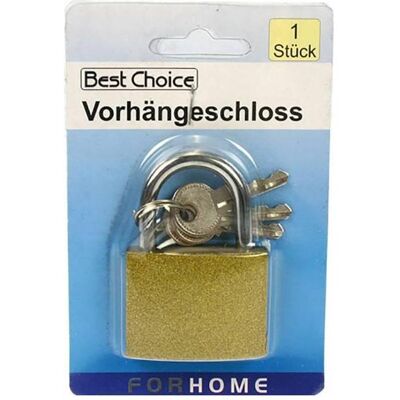 Magni, Vorhängeschloss, Vorhängeschloss 5cm aus Messing + 3 Schlüssel Magni, Vorhängeschloss, Vorhängeschloss 5cm aus Messing + 3 Schlüssel