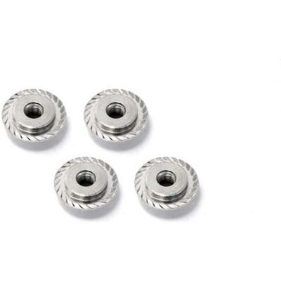 HPI, Muttern + Unterlegscheiben, Mutter Mit Flansch M5x8mm (silver/4stk) (M5) HPI, Muttern + Unterlegscheiben, Mutter Mit Flansch M5x8mm (silver/4stk) (M5)