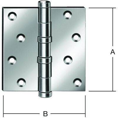 Abus, Scharnier, Tür-Kugellagerscharnier,schwer,B76xH102mm, gerollt, vernickelt Abus, Scharnier, Tür-Kugellagerscharnier,schwer,B76xH102mm, gerollt, vernickelt