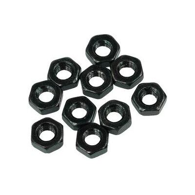 Aquatuning, Muttern + Unterlegscheiben, Mutter DIN 934 M3 Sechskant Black nickel (10er pack) (M3) Aquatuning, Muttern + Unterlegscheiben, Mutter DIN 934 M3 Sechskant Black nickel (10er pack) (M3)