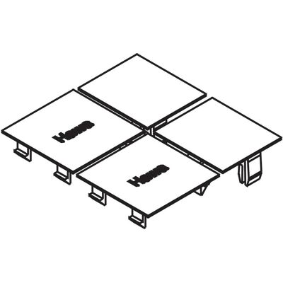 HAWA, Zubehör Türbeschlag, Abdeckkappen-Set, Junior RAL 9006, Set à 4 Stück HAWA, Zubehör Türbeschlag, Abdeckkappen-Set, Junior RAL 9006, Set à 4 Stück
