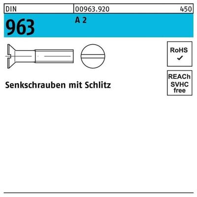 Nobrand M8 X 60mm Schlitz Senkschraube - Schraube Nobrand M8 X 60mm Schlitz Senkschraube - Schraube