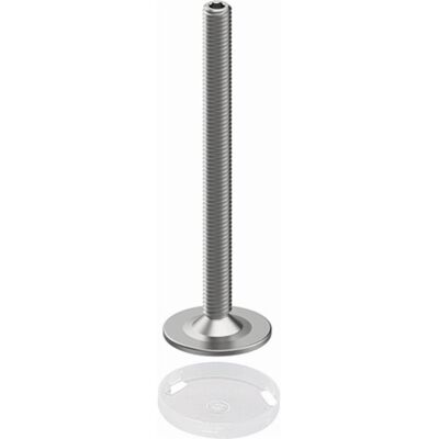 Hettich, Möbelgleiter + Schutzpuffer, Sockelverstellschraube 80 mm, mit Gewinde M8 (1 Stk.) Hettich, Möbelgleiter + Schutzpuffer, Sockelverstellschraube 80 mm, mit Gewinde M8 (1 Stk.)