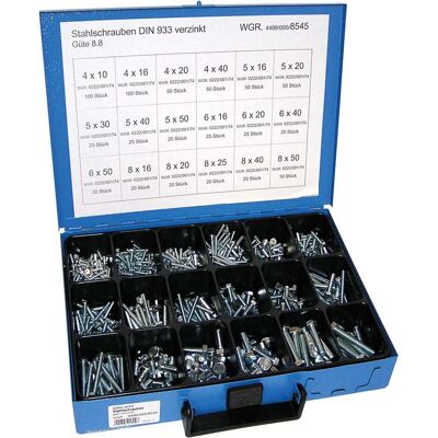 Technolit, Schrauben, Sechskantschrauben (650 Schrauben pro Stück, 4 x 10 mm, 4 x 16 mm, 4 x 20 mm, 4 x 40 mm, 5 x 16 mm, 5 x 20 mm, 5 x 30 mm, 5 x 40 mm, 5 x 50 mm, 6 x 20 mm, 6 x 40 mm, 6 x 50 mm, 8 x 16 mm, 8 x 20 mm, 8 x 25 mm, 8 x 40 mm, 8 x 50 mm) Technolit, Schrauben, Sechskantschrauben (650 Schrauben pro Stück, 4 x 10 mm, 4 x 16 mm, 4 x 20 mm, 4 x 40 mm, 5 x 16 mm, 5 x 20 mm, 5 x 30 mm, 5 x 40 mm, 5 x 50 mm, 6 x 20 mm, 6 x 40 mm, 6 x 50 mm, 8 x 16 mm, 8 x 20 mm, 8 x 25 mm, 8 x 40 mm, 8 x 50 mm)