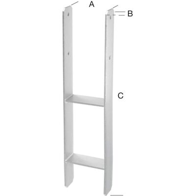 Magni, Holzverbinder, H-Pfostenträger tzn 111 Stärke 8,0mm CE Magni, Holzverbinder, H-Pfostenträger tzn 111 Stärke 8,0mm CE