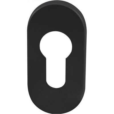 Marchesi, Türgriff + Türgarnitur, Zylinderrosette PZ 62x32x10mm Abdeckung DIN18273 Edelstahl schwarz (Türrosette) Marchesi, Türgriff + Türgarnitur, Zylinderrosette PZ 62x32x10mm Abdeckung DIN18273 Edelstahl schwarz (Türrosette)