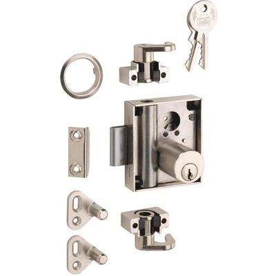Junie Messing-Schloss mit Nickel-Finish - Türschloss Junie Messing-Schloss mit Nickel-Finish - Türschloss