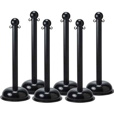 Brady, Absperrung, B-900, Bradylink-Sperrpfosten (incl. Fuss u. Kopf), Schwarz (6er Set) Brady, Absperrung, B-900, Bradylink-Sperrpfosten (incl. Fuss u. Kopf), Schwarz (6er Set)