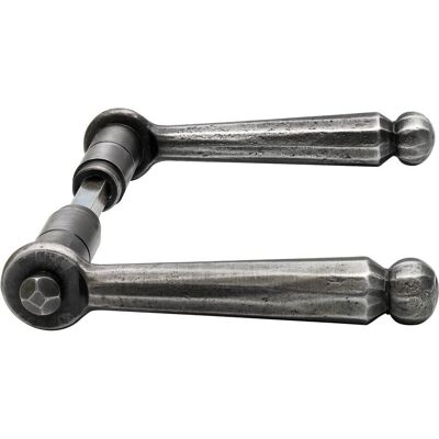 Schösswender, Türgriff + Türgarnitur, Drückerpaar SIEGFRIED, Ansatz 18 mm, Stahl schwarz passiviert (Türgarnitur) Schösswender, Türgriff + Türgarnitur, Drückerpaar SIEGFRIED, Ansatz 18 mm, Stahl schwarz passiviert (Türgarnitur)