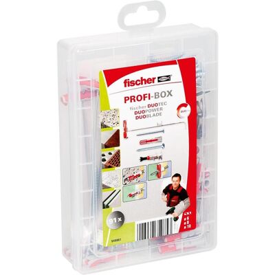 Fischer, Dübel, Medvaržčių ir kaiščių rinkinys Profi-Box Duoline (91 Stk.) Fischer, Dübel, Medvaržčių ir kaiščių rinkinys Profi-Box Duoline (91 Stk.)