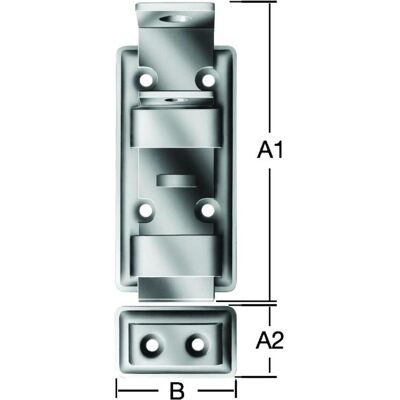 Vormann, Holzverbinder, Sicherheitsriegel 150X48 ger. vz. (1 Stk.) Vormann, Holzverbinder, Sicherheitsriegel 150X48 ger. vz. (1 Stk.)