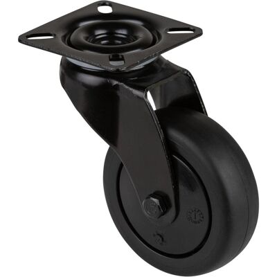 BS Rollen, Möbelrollen, Lenkrolle Rad-Ø 75 mm Tragfähigkeit 60 kg mit Anschraubplatte Kugellager Gummi schwarz BS Rollen, Möbelrollen, Lenkrolle Rad-Ø 75 mm Tragfähigkeit 60 kg mit Anschraubplatte Kugellager Gummi schwarz