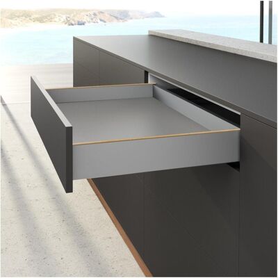 Hettich, Schubladenauszüge, Zargen-Set AvanTech YOU Höhe 101 mm, silber Hettich, Schubladenauszüge, Zargen-Set AvanTech YOU Höhe 101 mm, silber