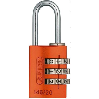 Abus, Vorhängeschloss, Zahlenschloss 145/20 Lock-Tag Orange Aluminium Abus, Vorhängeschloss, Zahlenschloss 145/20 Lock-Tag Orange Aluminium