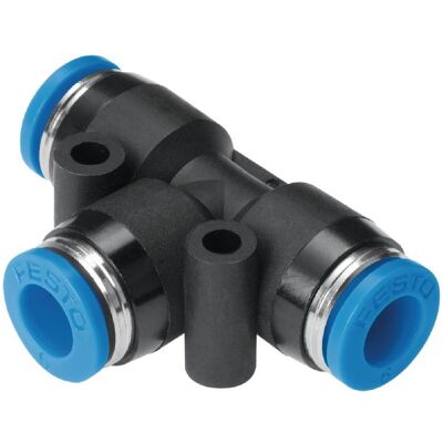 Festo, Zubehör Befestigungstechnik, Push in T Connector, 10mm, 6mm Festo, Zubehör Befestigungstechnik, Push in T Connector, 10mm, 6mm