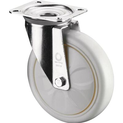 BS Rollen, Möbelrollen, Lenkrolle Rad-Ø 150 mm Tragfähigkeit 300 kg Kunststoff Platte L135xB110 mm Farbe Rolle weiss BS Rollen, Möbelrollen, Lenkrolle Rad-Ø 150 mm Tragfähigkeit 300 kg Kunststoff Platte L135xB110 mm Farbe Rolle weiss