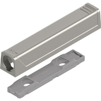 Blum, Zubehör Möbelbeschlag, TIP-ON gerade Adapterplatte 956A1201, Langversion, nickel-lackiert Blum, Zubehör Möbelbeschlag, TIP-ON gerade Adapterplatte 956A1201, Langversion, nickel-lackiert
