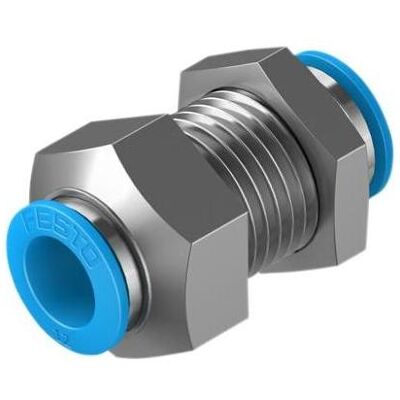 Festo, Zubehör Befestigungstechnik, Push-in Bulkhead Connector, Collar, 12mm Festo, Zubehör Befestigungstechnik, Push-in Bulkhead Connector, Collar, 12mm