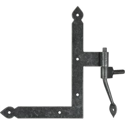Halcö, Zubehör Türbeschlag, Fensterwinkelband Fulp, 190 x 140 mm, Stahl verzinkt schwarz passiviert Halcö, Zubehör Türbeschlag, Fensterwinkelband Fulp, 190 x 140 mm, Stahl verzinkt schwarz passiviert