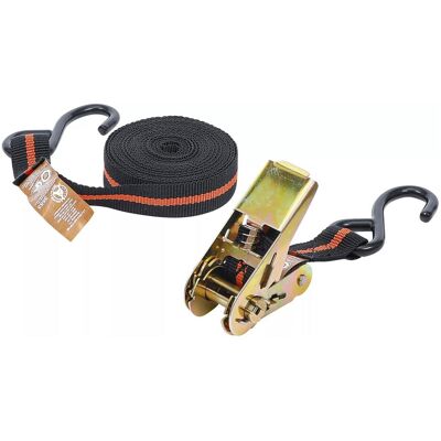 BGS, Spanngurt + Ladungssicherung, Knarren-Spannband mit 2 schweren Haken 5 m x 24 mm BGS, Spanngurt + Ladungssicherung, Knarren-Spannband mit 2 schweren Haken 5 m x 24 mm