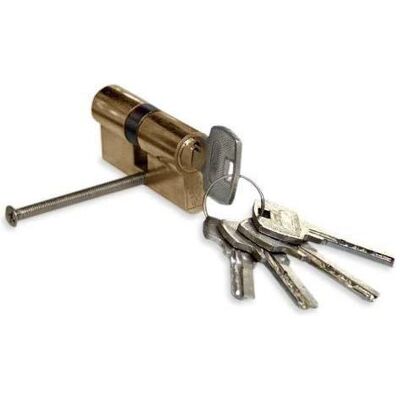 Haushalt, Türschloss + Schliesszylinder, CYLINDER LOCK 65MM 30X35 BRASS 5 KEYS Haushalt, Türschloss + Schliesszylinder, CYLINDER LOCK 65MM 30X35 BRASS 5 KEYS