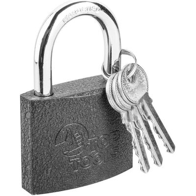 TOP, Vorhängeschloss, 60-mm-Vorhängeschloss aus Gusseisen mit 2 Schlüsseln 90U303 TOP, Vorhängeschloss, 60-mm-Vorhängeschloss aus Gusseisen mit 2 Schlüsseln 90U303