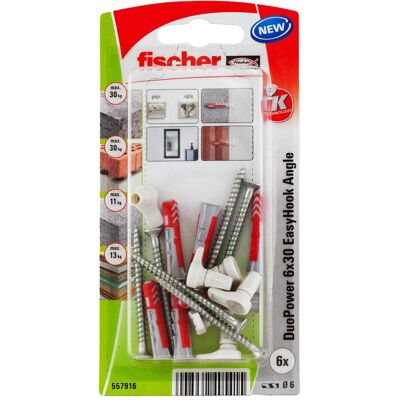 Fischer, Dübel, DuoPower 6x30 EasyHook Angle K Fischer, Dübel, DuoPower 6x30 EasyHook Angle K