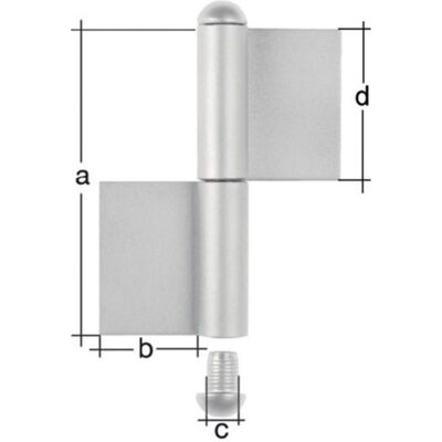 GAH, Türband, Konstruktionsband Typ K04 2-teilig zum Anschweissen EdelstahlRundkopf 100/30/9/50 mm GAH, Türband, Konstruktionsband Typ K04 2-teilig zum Anschweissen EdelstahlRundkopf 100/30/9/50 mm