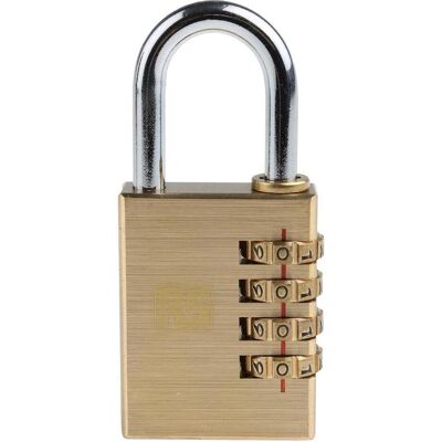 RS PRO, Vorhängeschloss, Brass Combination Padlock 40mm RS PRO, Vorhängeschloss, Brass Combination Padlock 40mm