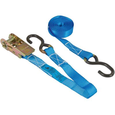 Kerbl, Spanngurt + Ladungssicherung, Zurrgurt, zweitlg., 4 mtr. mit Ratsche, m. PVC S-Haken, 800kg Kerbl, Spanngurt + Ladungssicherung, Zurrgurt, zweitlg., 4 mtr. mit Ratsche, m. PVC S-Haken, 800kg