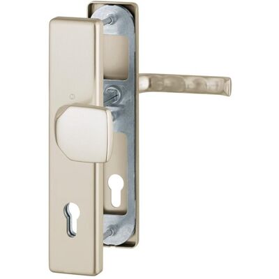 Hoppe, Türgriff + Türgarnitur, Schutzgarnitur London 61G/2221/2210/113 Aluminium F2 92 mm 67-72 mm Hoppe, Türgriff + Türgarnitur, Schutzgarnitur London 61G/2221/2210/113 Aluminium F2 92 mm 67-72 mm