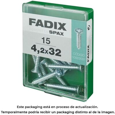 Fadix, Nägel, Box m 15 Stück. cp Zinkblech-Gewindeschraube 4,2x32mm (15 Stk., 32 mm) Fadix, Nägel, Box m 15 Stück. cp Zinkblech-Gewindeschraube 4,2x32mm (15 Stk., 32 mm)