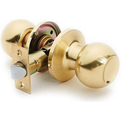 Okko, Türschloss + Schliesszylinder, Door Knob Lock 607 Sb Mat Brass Okko, Türschloss + Schliesszylinder, Door Knob Lock 607 Sb Mat Brass
