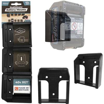 StealthMounts, Werkzeugwand, BM-MK40-BLK-6 Schwarze Akkuhalter für Makita 40v XGT (6 Stück) StealthMounts, Werkzeugwand, BM-MK40-BLK-6 Schwarze Akkuhalter für Makita 40v XGT (6 Stück)