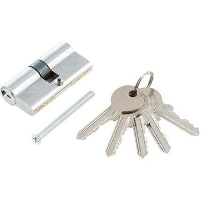 Haushalt, Türschloss + Schliesszylinder, CYLINDER LOCK 60MM 30X30 CHROME 5 KEYS (Profilzylinder) Haushalt, Türschloss + Schliesszylinder, CYLINDER LOCK 60MM 30X30 CHROME 5 KEYS (Profilzylinder)