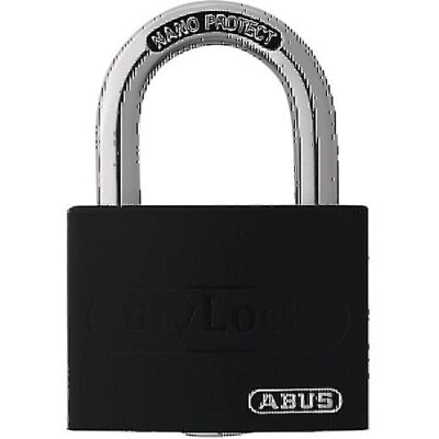 Abus, Vorhängeschloss, Zylindervorhangschloss T65AL/40 schwarz gl. Schlosskörperbreite 43 mm Aluminium gleichschliessend Abus, Vorhängeschloss, Zylindervorhangschloss T65AL/40 schwarz gl. Schlosskörperbreite 43 mm Aluminium gleichschliessend