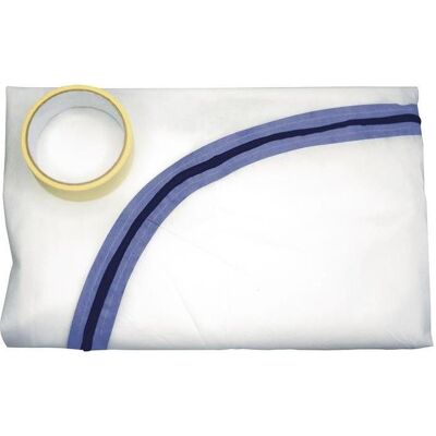 Friess Techno, Türdichtung, Staubschutztür 1 Tuch / 1 Rolle Klebeband Tuch 2,3 x 1,2 m/Band 25 m x 25 mm Friess Techno, Türdichtung, Staubschutztür 1 Tuch / 1 Rolle Klebeband Tuch 2,3 x 1,2 m/Band 25 m x 25 mm