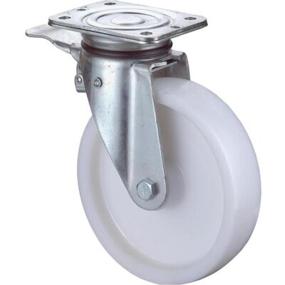 BS Rollen, Möbelrollen, Schwerlastlenkrolle Rad-Ø 200 mm Tragfähigkeit 600 kg mit Feststeller Kunststoff 138x110mm BS Rollen, Möbelrollen, Schwerlastlenkrolle Rad-Ø 200 mm Tragfähigkeit 600 kg mit Feststeller Kunststoff 138x110mm