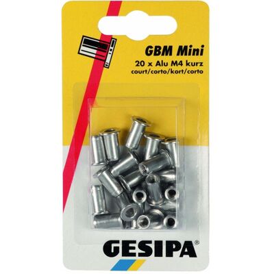 Gesipa, Nieten, Blindnietmutter Alu M 5 kurz Mini-Pack mit 15 Stück Gesipa, Nieten, Blindnietmutter Alu M 5 kurz Mini-Pack mit 15 Stück