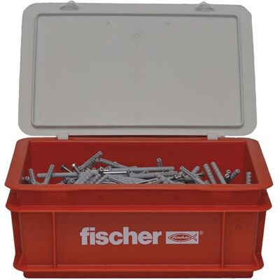 Fischer, Dübel, 523728 Nagelplug/slagplug NS met verzonken kop in krat - 6 x 80mm (300st) (300 Stk.) Fischer, Dübel, 523728 Nagelplug/slagplug NS met verzonken kop in krat - 6 x 80mm (300st) (300 Stk.)