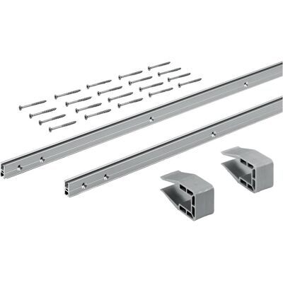 Hettich, Profil + Stange, SlideLine M Profilsets: 2 Profile, Profilhöhe mm 18 mm, Länge 2500 mm Hettich, Profil + Stange, SlideLine M Profilsets: 2 Profile, Profilhöhe mm 18 mm, Länge 2500 mm