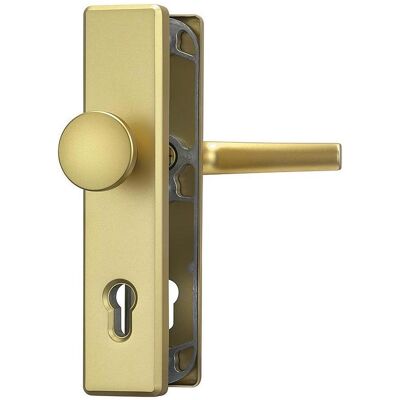 Abus, Türgriff + Türgarnitur, HLN414 F3 Schutzbeschlag WG, messing (Türgriff) Abus, Türgriff + Türgarnitur, HLN414 F3 Schutzbeschlag WG, messing (Türgriff)