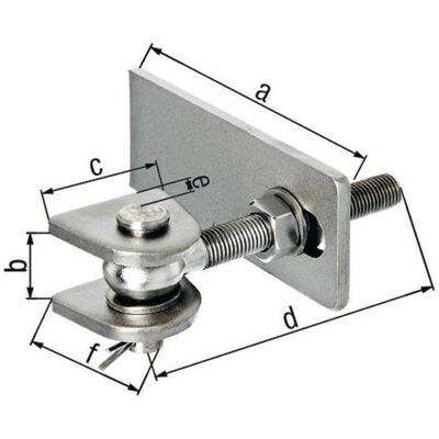 GAH, Zubehör Türbeschlag, Torband 86x23x55x130x28x50mm Stahl roh GAH, Zubehör Türbeschlag, Torband 86x23x55x130x28x50mm Stahl roh