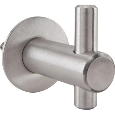 Grimme, Garderobe + Kleiderstange, Mantelhaken Inti mit Platte ø 30 mm, Tiefe 42 mm, Edelstahl gebürstet Grimme, Garderobe + Kleiderstange, Mantelhaken Inti mit Platte ø 30 mm, Tiefe 42 mm, Edelstahl gebürstet