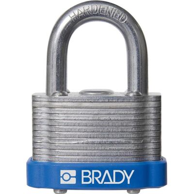 Brady, Vorhängeschloss, laminiertes Stahlvorhängeschloss, Blau, Stahlbügel, 20 mm Bügelhöhe, Bügeldurchmesser 7 mm ( Brady, Vorhängeschloss, laminiertes Stahlvorhängeschloss, Blau, Stahlbügel, 20 mm Bügelhöhe, Bügeldurchmesser 7 mm (