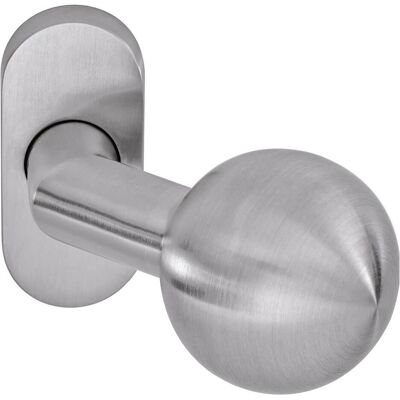 Ogro - Türknopf - Silber eloxiert, Gekröpfter Kugelkopf - Türknopf Ogro - Türknopf - Silber eloxiert, Gekröpfter Kugelkopf - Türknopf