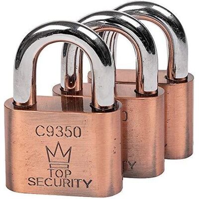 Corona, Vorhängeschloss, Set Of 3 Padlocks 50 mm Opened By 1 Key Corona, Vorhängeschloss, Set Of 3 Padlocks 50 mm Opened By 1 Key