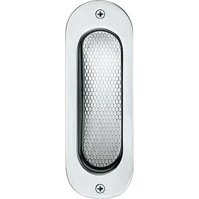 Marchesi, Möbelgriff, Schiebetürmuschel oval, 40 x 120 mm, ungelocht, Edelstahl matt Marchesi, Möbelgriff, Schiebetürmuschel oval, 40 x 120 mm, ungelocht, Edelstahl matt