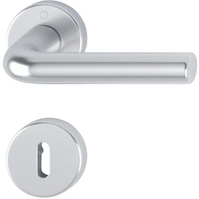 Hoppe Bonn Aluminium Türgriff-Garnitur - 37-42mm Türdicke - Schlüsselrosetten Hoppe Bonn Aluminium Türgriff-Garnitur - 37-42mm Türdicke - Schlüsselrosetten