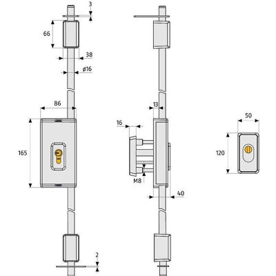 Abus, Vorhängeschloss, TSS550W Türstangenschloss o. Zyl., o. Stange Abus, Vorhängeschloss, TSS550W Türstangenschloss o. Zyl., o. Stange